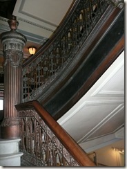 Doors, railings and light fixtures throughout the building are made of solid brass or bronze.