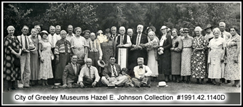 1939 - Milliken and Friends; Gathering for Judge John D. Milliken (holding flowers) on his 93rd birthday