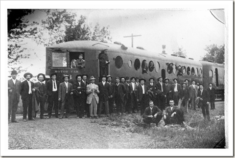 Erie men and train