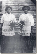 Mrs. TH Bailey, a Dearfield resident, and her sister on the left