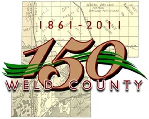 Weld County 150th Anniversary Celebration Logo created by Nick Marquez
