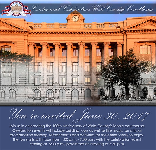 Courthouse anniversary celebration invitation